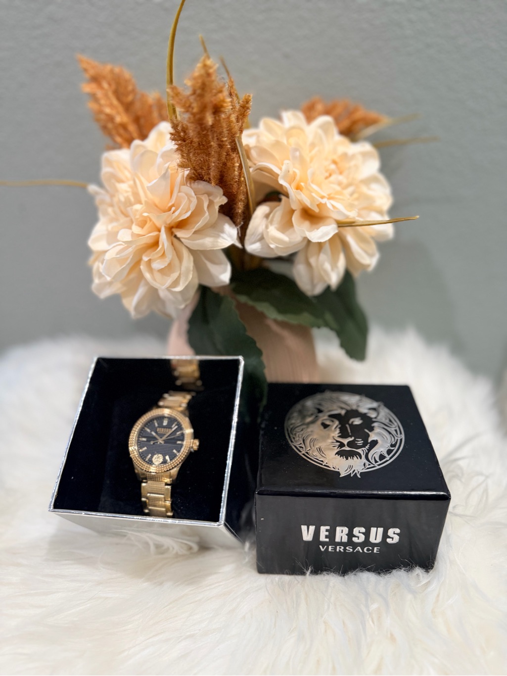 Versus Versace Gold And Black Womens Bracelet Watch